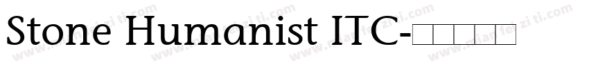 Stone Humanist ITC字体转换